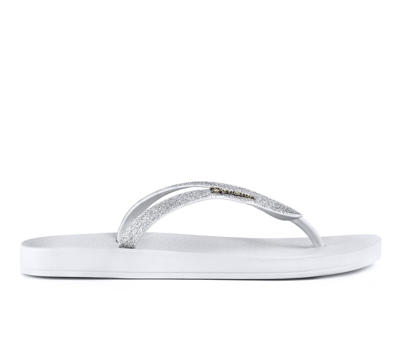 Ipanema Ana Sparkle Teenslippers Dames Wit Zilver | 49765-CZBQ