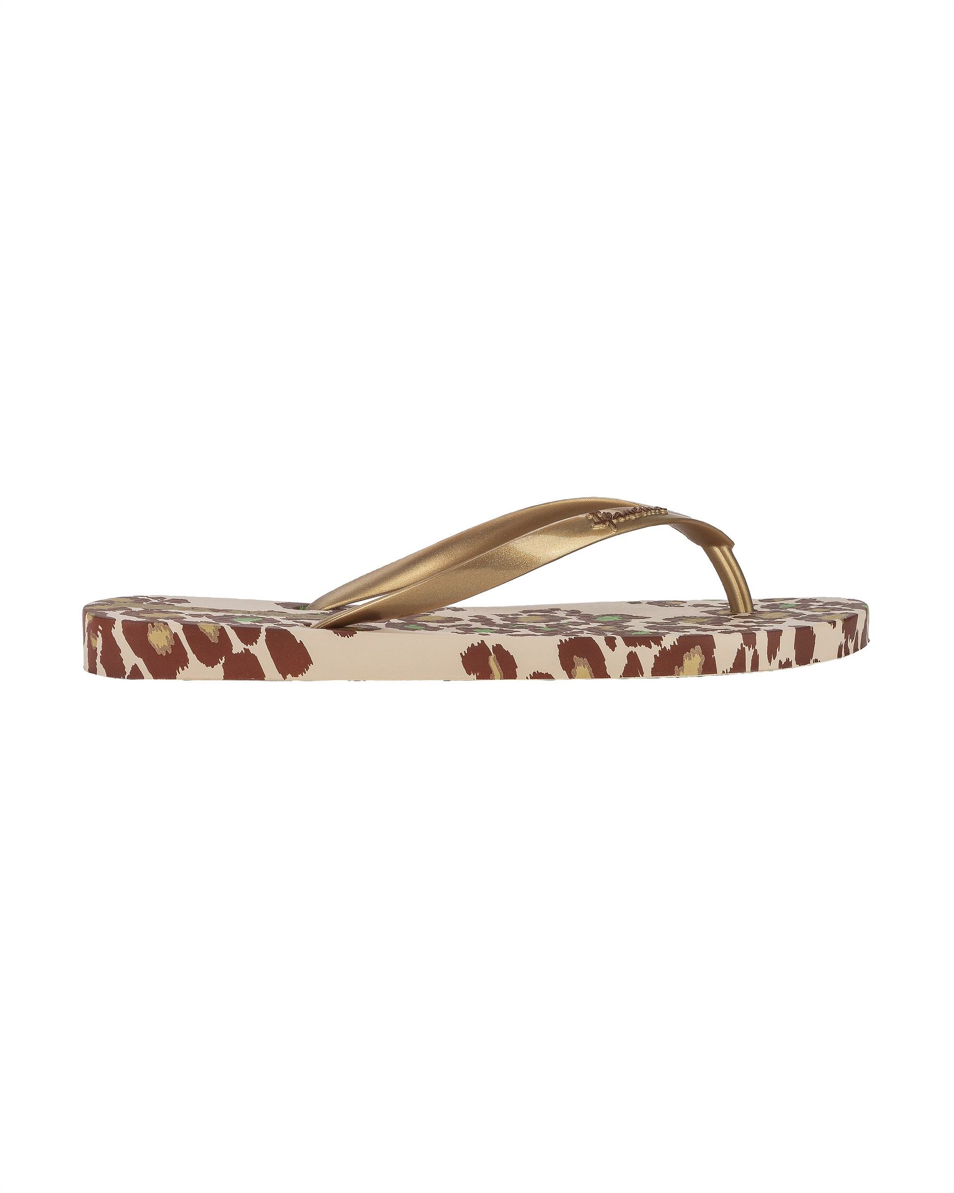 Ipanema Animal Print Teenslippers Dames Beige Goud | 53806-KNHX