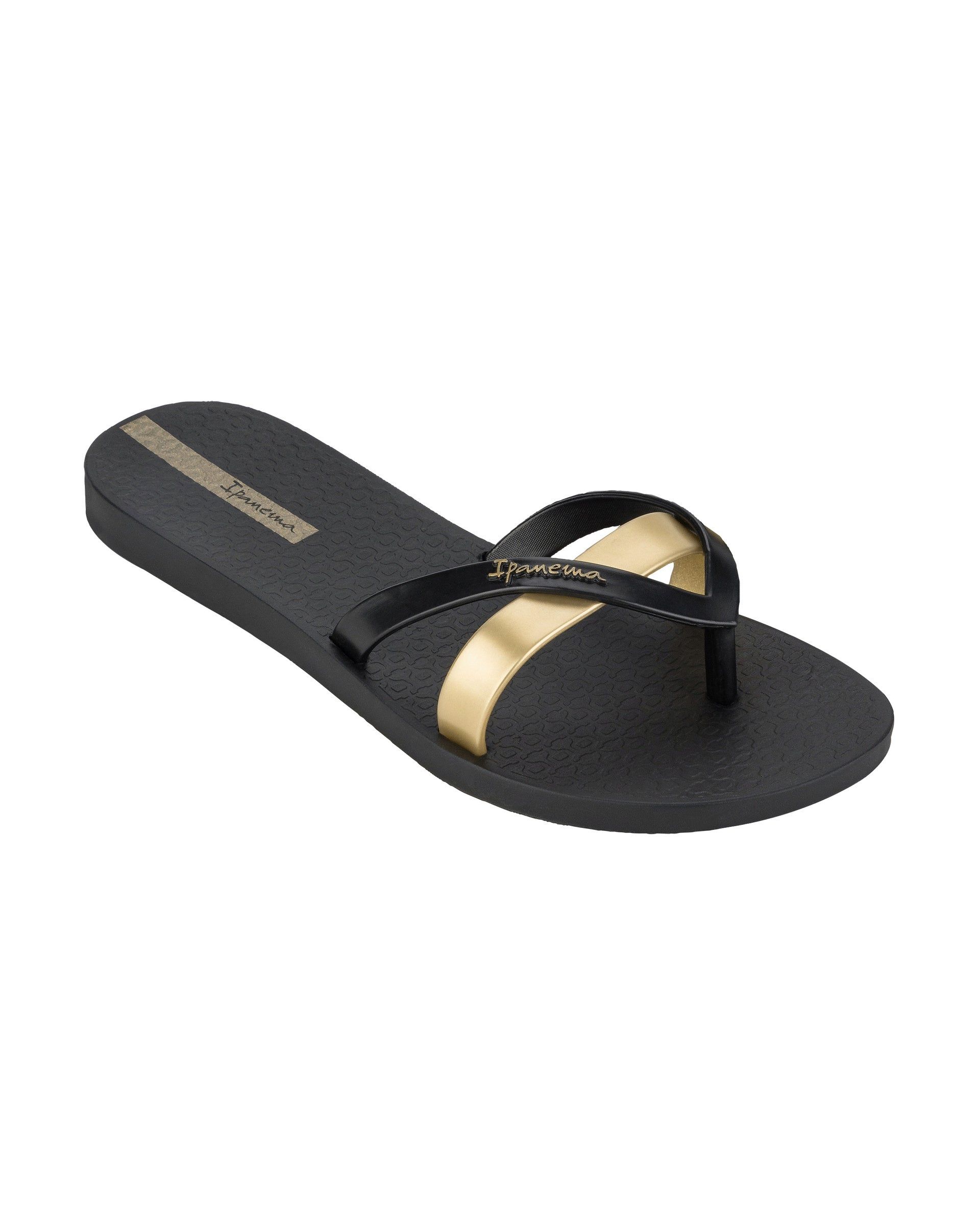 Ipanema Kirei Teenslippers Dames Zwart Goud | 39706-MPDW