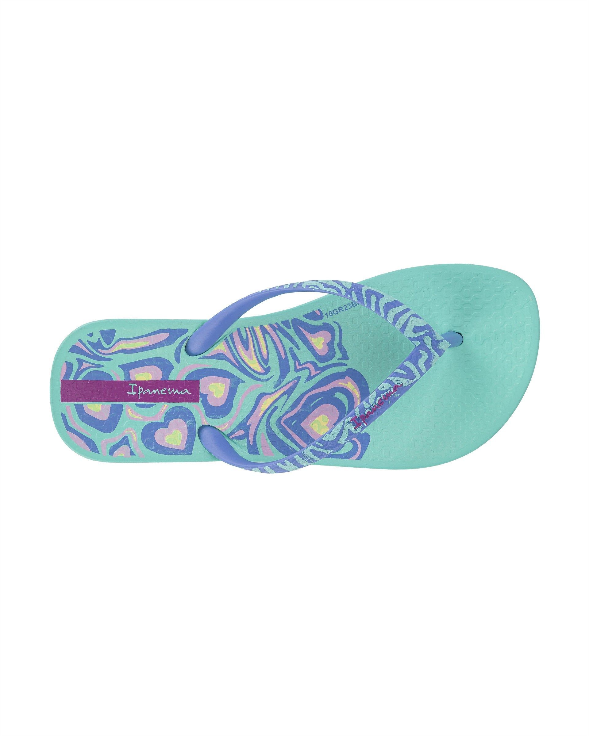 Ipanema Nostalgic Hearts Teenslippers Kinderen Groen Blauw | 50486-BDOV